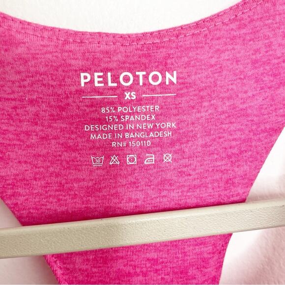 PELOTON Pink Heathered Strappy Bra Make Waves Size XS NWT - Picture 4 of 6